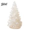 Sophisticated Room Ornament Resin Christmas Tree Figurine, Crystal Desktop Ornament, Modern Art Miniature Holiday Decoration for Home Office,