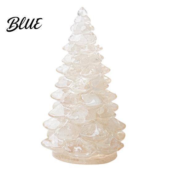 Sophisticated Room Ornament Resin Christmas Tree Figurine, Crystal Desktop Ornament, Modern Art Miniature Holiday Decoration for Home Office,