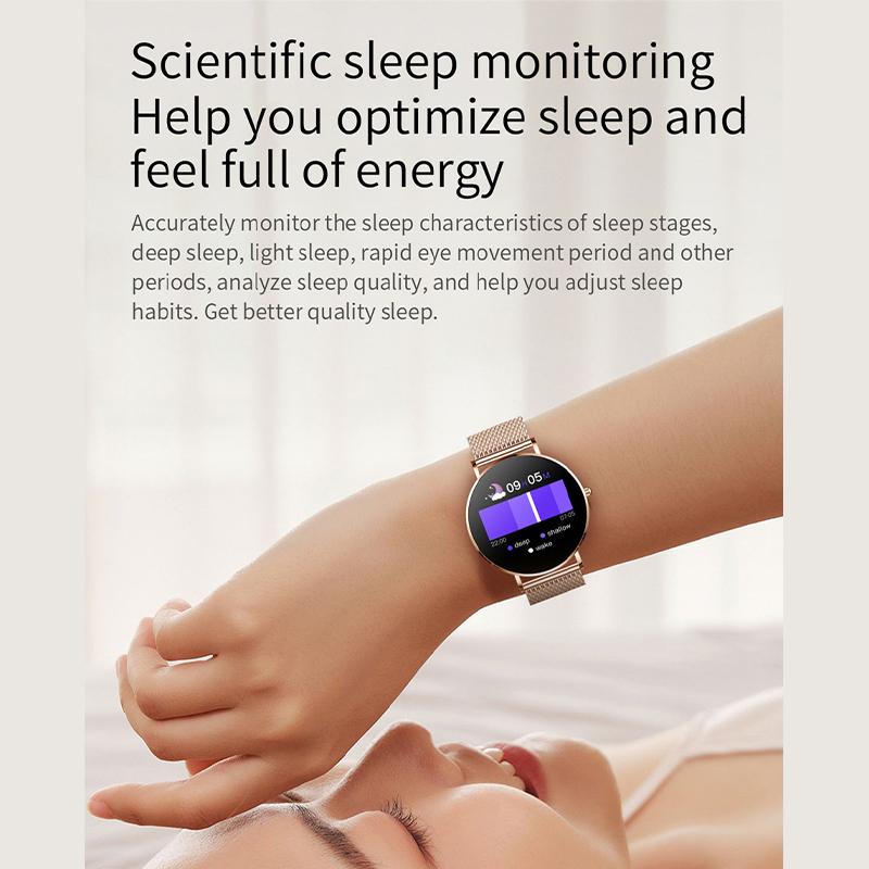 2023 Новые ультратонкие женские умные часы 1,36 дюйма AMOLED 360*360 HD пикселей дисплей всегда показывает время напоминание о звонке умные часы женские + коробка