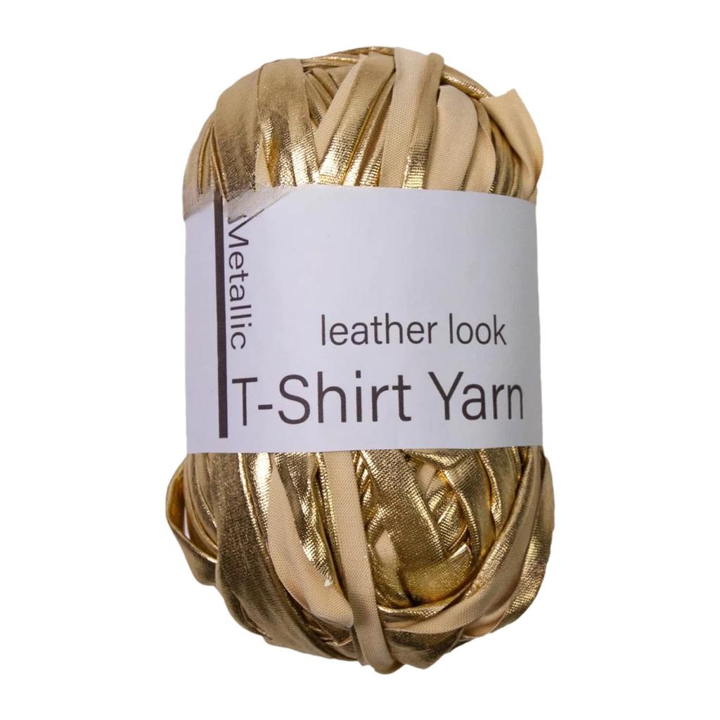 Metallic T Shirt Yarn Soft 40M Shiny Knitting Crochet Yarn Crochet Bag Yarn for Crocheting Keychains Handmade Bag DIY Bags