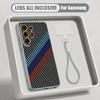 Чехол с узором из углеродного волокна для Samsung S26 S25 Ultra S24 S23 FE S22 A15 A16 A17 A35 A36 A37 A54 A55 A56 A57 5G Гибридный магнитный матовый чехол