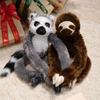 Креативные подвесные плюшевые игрушки-животные Реалистичная кукла обезьяны, ленивца, орангутана Теплая кукла для объятий мамы и ребенка Мягкий элемент декора для дома Подарок ребенку