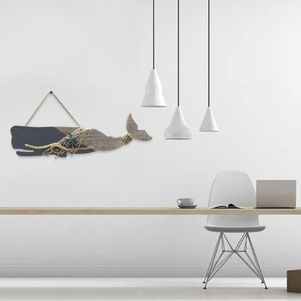 Mediterranean Style Seaside Ornaments Fishbone/Oars/Seahorse/Dolphin Wall Decoration