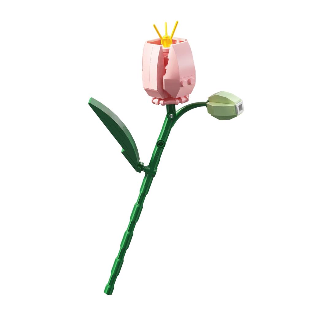 Building Block Rose Everlasting Flower Bouquet , Building Block Assembly Diy Decorative Item , Girls' Festival Gift