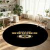 Boston Bruins Printed Round Crystal Velvet Rug Soft Non Slip Floor Carpet For Bedroom Holiday Gift