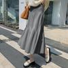 Thicking Knitted Long Skirts Women Autumn Winter High Waist Umbrella Skater Faldas Female Korean Fashion Cotton Skirts