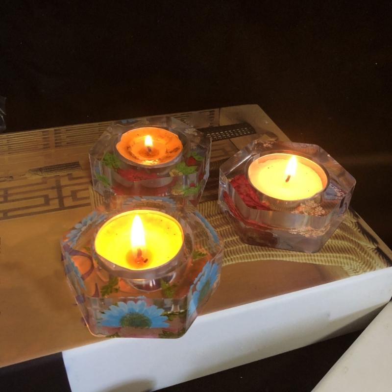 Винтажный шестиугольный подсвечник, силиконовая форма, стильный и прочный подсвечник, полимерные формы, идеально подходящие для поделок ручной работы