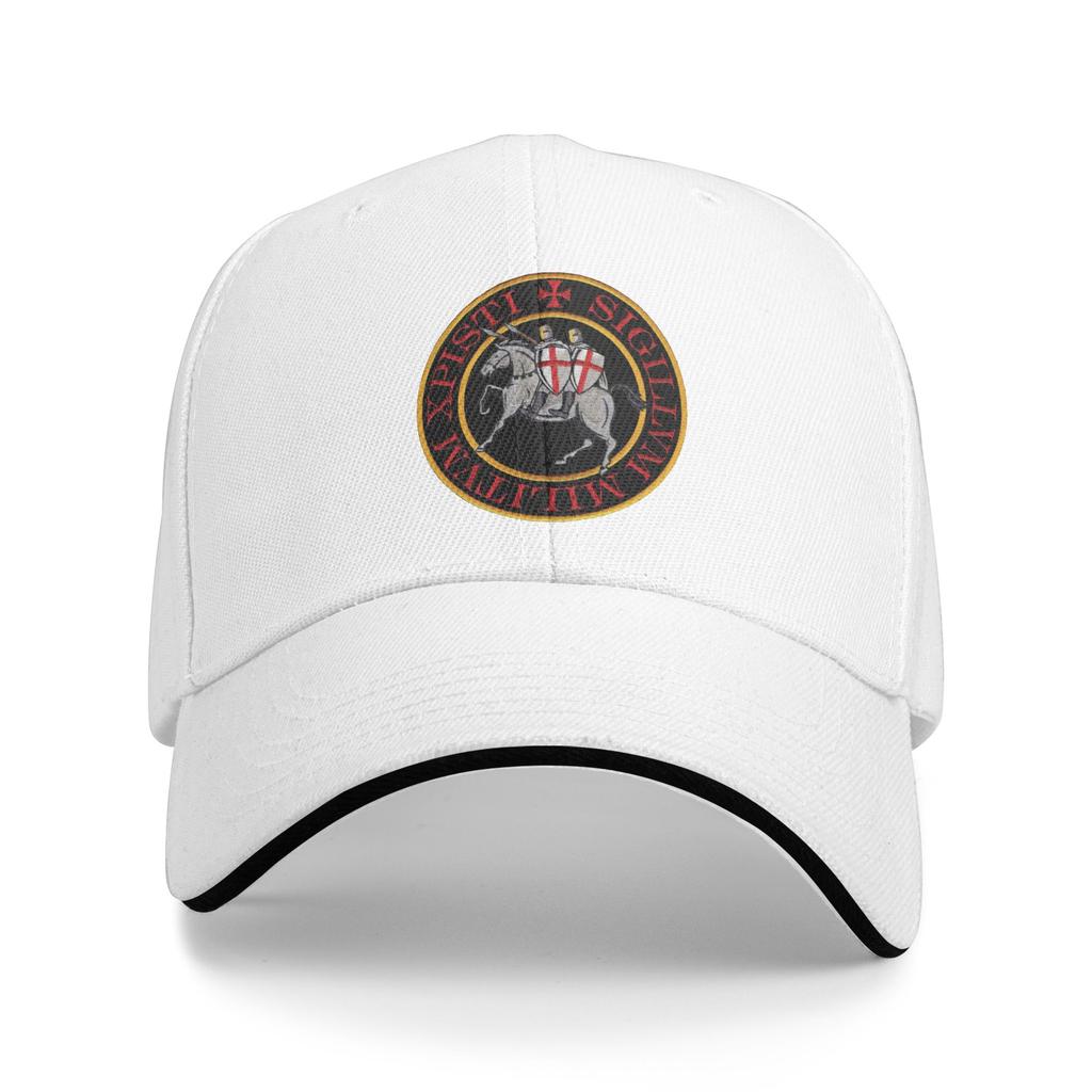 Knights Templar Flag With Coat of Arms Baseball Cap Unisex WoUnisex Breathable Medieval Warrior Cross Dad Hat Streetwear Snapback Hats