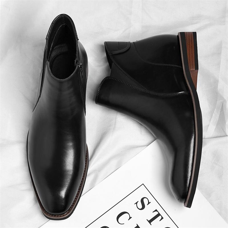 Мужские ботинки челси из натуральной кожи ручной работы, повседневные, для прогулок, модные, для бизнеса, высокие, ботильоны, формальная обувь