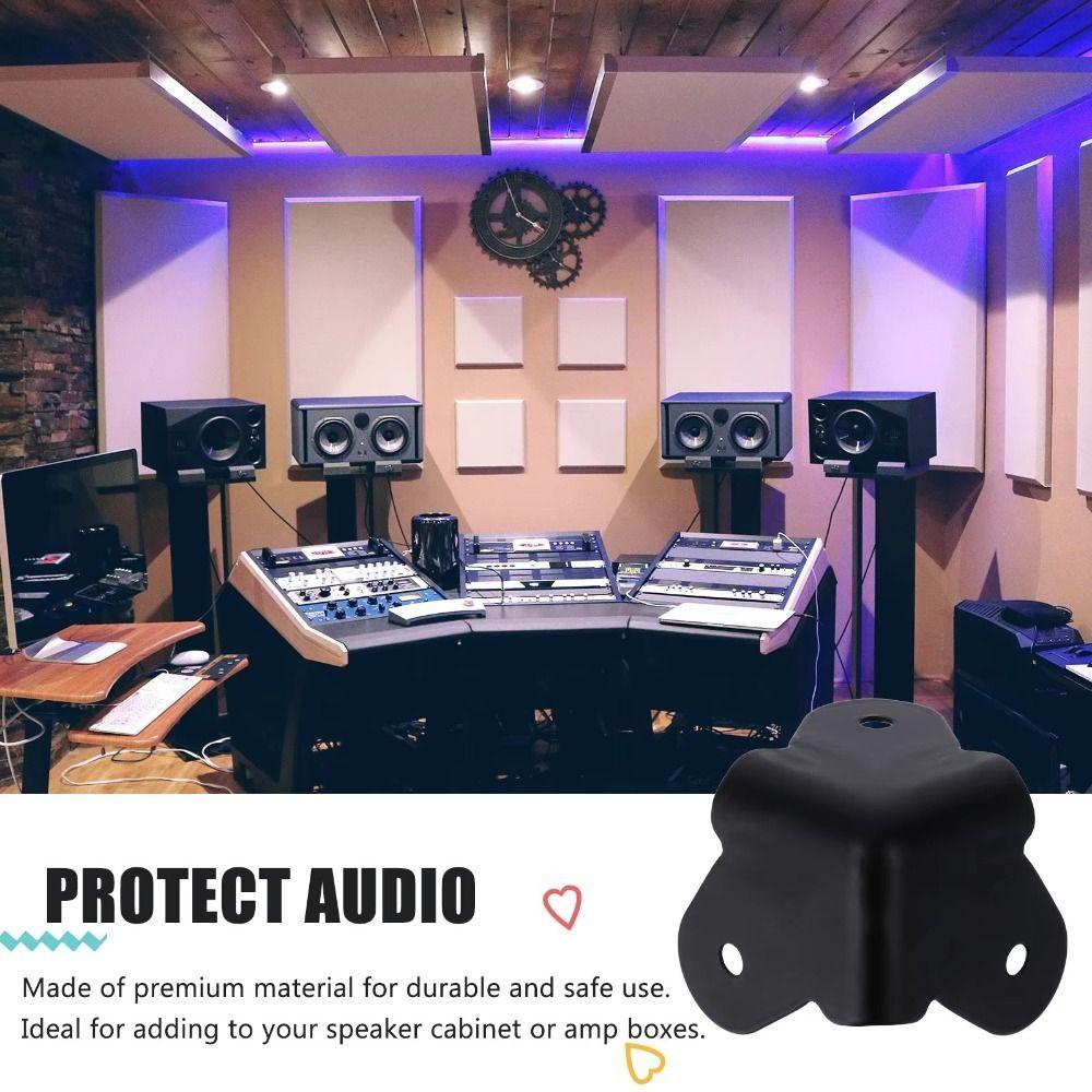 Железные Угловые Накладки Черные Угловые Защитники Динамиков Железные Угловые Накладки Декор Углов Ящика Аксессуары для Динамиков