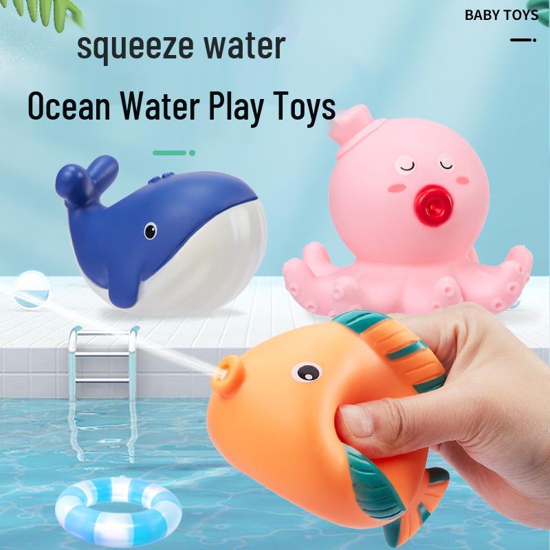 Большая мягкая резиновая игрушка для ванной, брызгающая водой для младенцев и детей