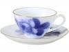 Чайная пара Okura Pottery Art 'Голубая роза', для кофе/чая, прибл.. 210 куб. см, Сделано в Японии, 30C/8211