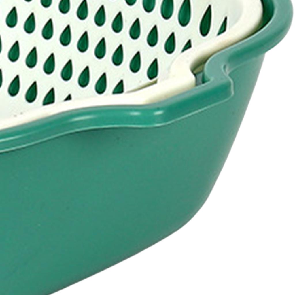 Кухонный дуршлаг, миска, двухслойная корзина для мытья овощей, утолщенный пластиковый сливной таз для кухни