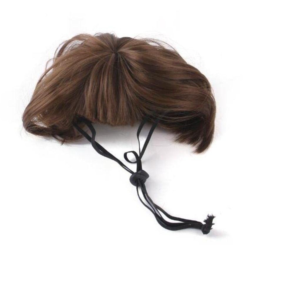 Bangs Style Cat Wig Fluffy Texture Dog Wig Funny Pet Headwear Cosplay Wig Costume Party