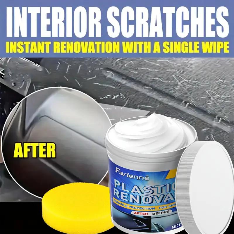 150G Black Refurbishing Agent for Plastic Parts, Quick Repair for Leather Seats, Tires, Etc., Equipped with Sponge, Easy To Oper