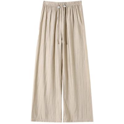 Брюки для беременных Yamamoto Летний тонкий стиль без живота Свободные прямые и нерастягивающиеся Живот Новый стиль Маленькие широкие повседневные брюки