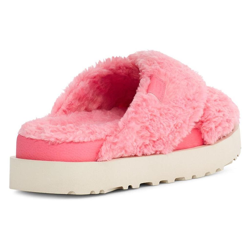 UGG Fuzz Sugar Cross Thick Sole Casual Fashion Sandals Women Sandals Candy-Pink 1135131-PJSM