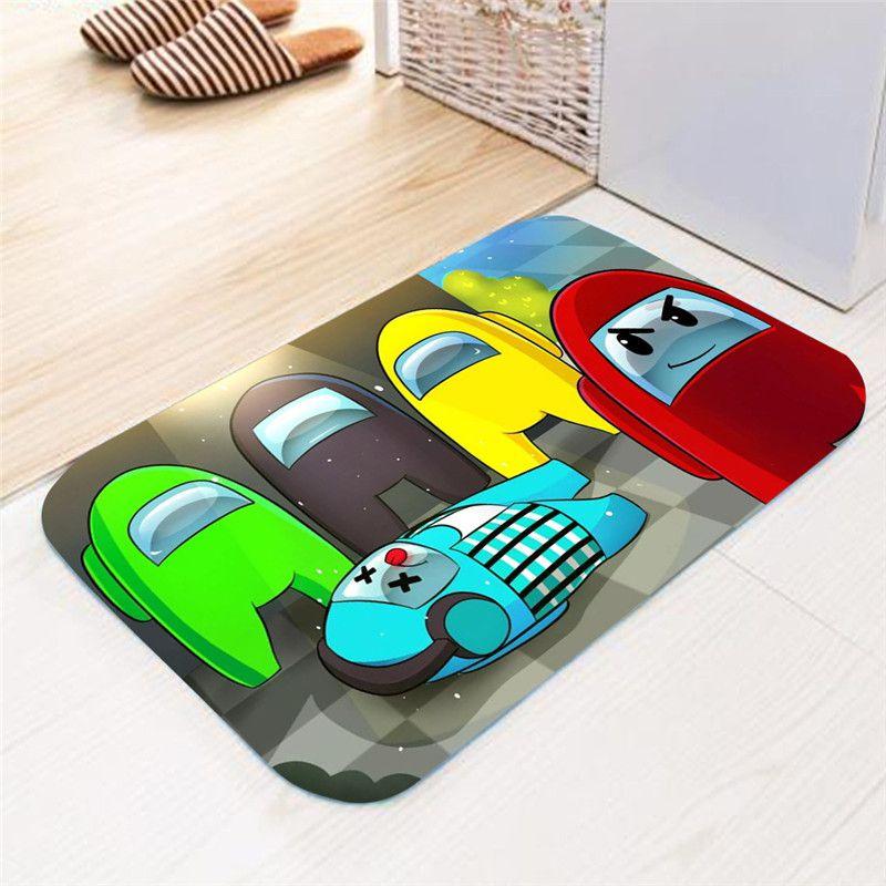 Among Game Us Flannel Mat Home Bath Bathroom Nonslip Carpet Rug Floor Decor