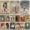Artisian Reading Metal Poster Read Book Tin Plate Girl Loves Books Decorative Sign Wall Decor Garage Bar Pub Club Hotel Kitchen