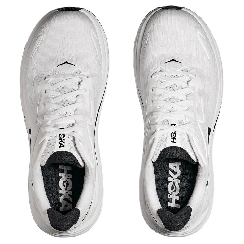 HOKA Clifton 10 Бело-черные мужские кроссовки 1162030-WBLC