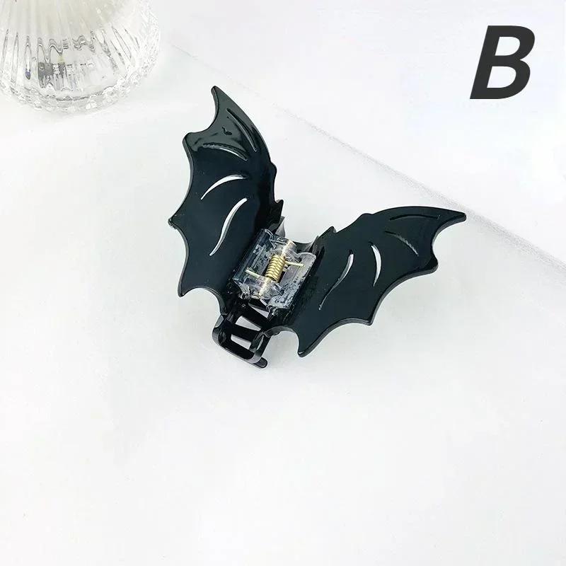 Halloween Bat Hair Claw Clips Women Girls Gothic Butterfly Hairpin Funny Shark Clip Costume Party Headdress Accessory