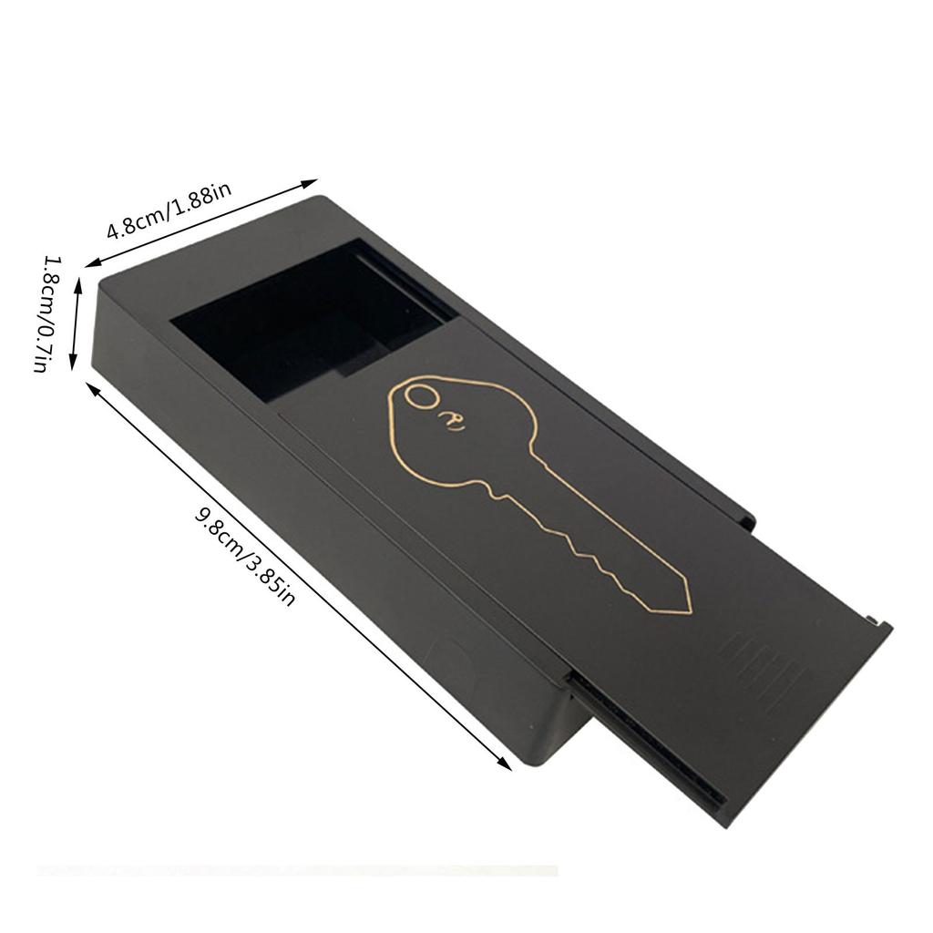 Creative Magnetic Black Key Safe Box Car Key Holder Hidden Storage Outdoor Stash For Home Office Car Truck Caravan Secret Box