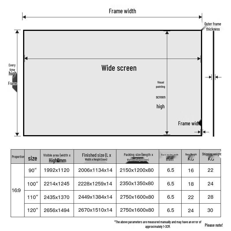 IN&VI FHZ Fresnel Anti-Light Fixed Frame Projector Screen
