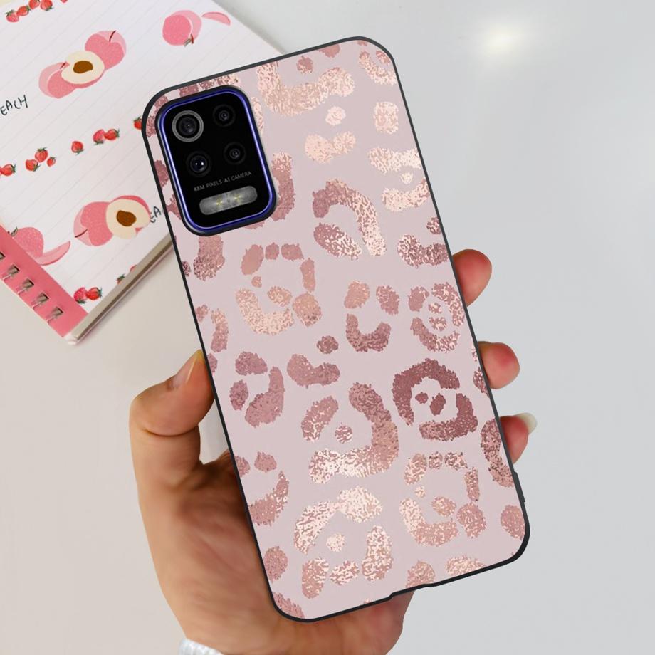 For LG K52 K42 K62 2020 Phone Case Back Cover Black Matte Soft TPU Silicone Bumper Shell For LG Q52 Q62 LGK52 K 62 Butterfly Bag