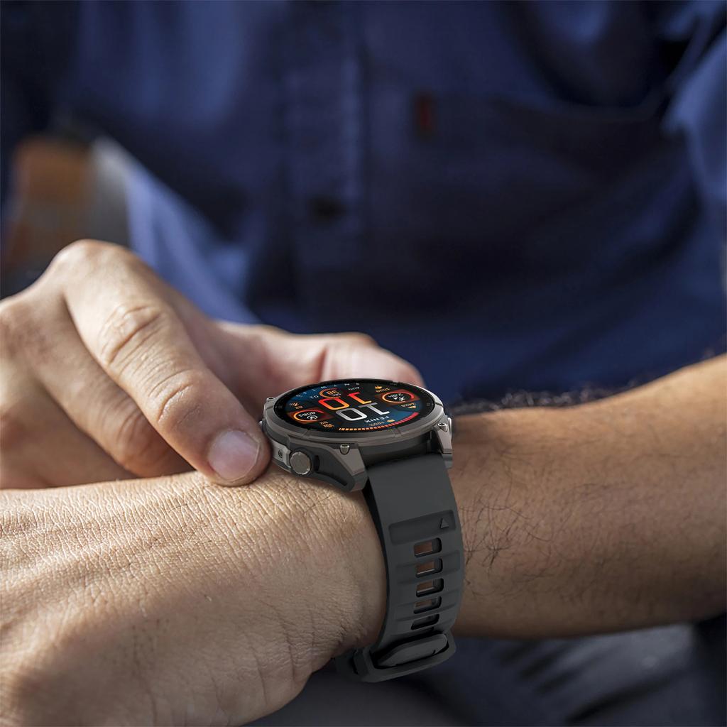 Винтовое стальное крепление Силиконовый ремешок Для Garmin Fenix 8 7 E 47 мм 7X Pro 51 мм Epix/6 6X/Instinct 3 50 мм 45 мм QuickFit 26 мм 22 мм Ремешок