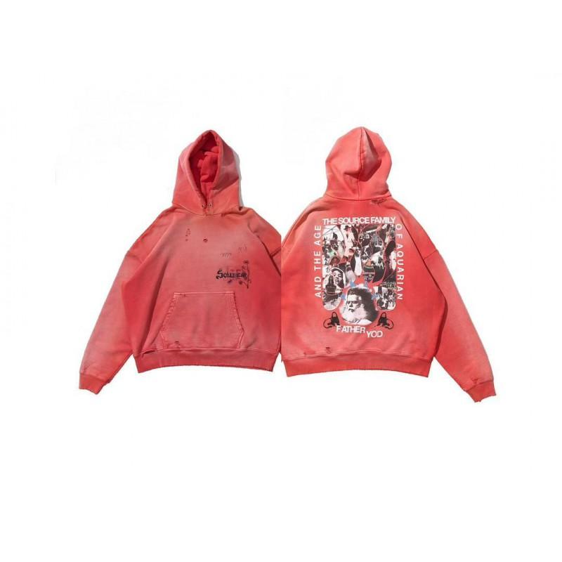 Мужская оверсайз худи с потертостями и эффектом стирки Streetwear Повседневная хлопковая толстовка с длинным рукавом 2026