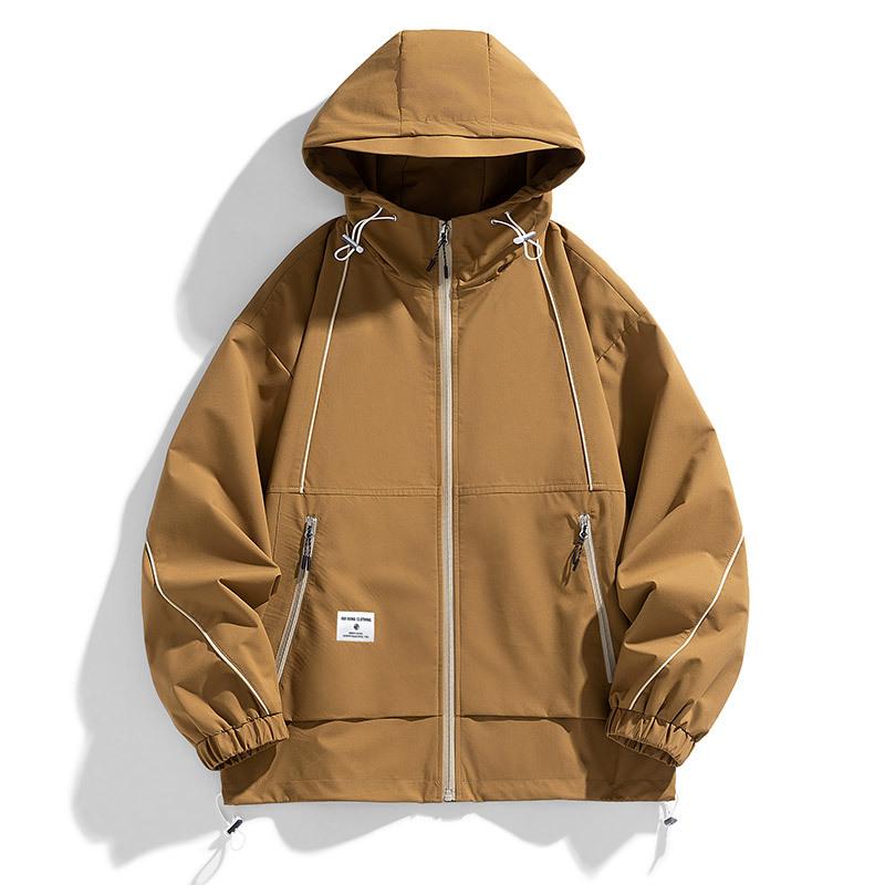 Повседневная мужская куртка, водонепроницаемая куртка, мужская осенняя куртка с капюшоном, увеличенная, большого размера, красивая куртка с инструментами