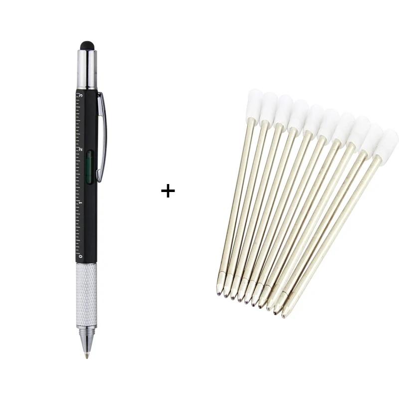 1 комплект 7 в 1 с ручным инструментом, многофункциональной шариковой ручкой, измерительной линейкой, отверткой, сенсорным экраном, стилусом, спиртовым уровнем