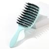 Anti-Static Curved Comb for Women's Curly Hair - Wide Teeth & Massage Bristles
