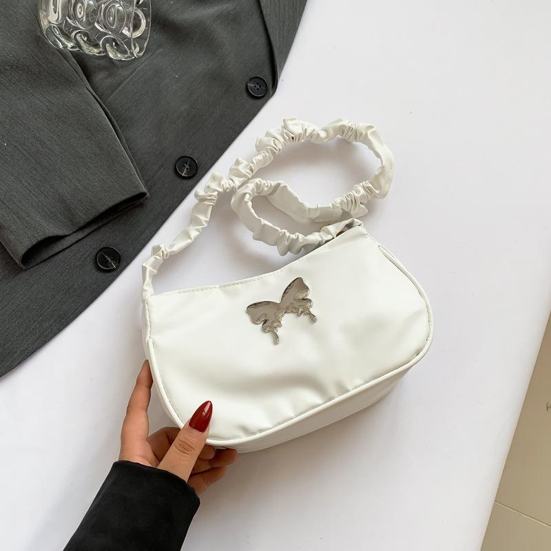 Бабочка плиссированная сумка летняя новая модная корейская версия свежая сумка через подмышку на одно плечо маленькая квадратная сумка