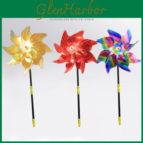 Pet Pinwheels 5pcs Sparkly Reflective Bird Repeller Sparkly Pinwheel Windmill For Garden