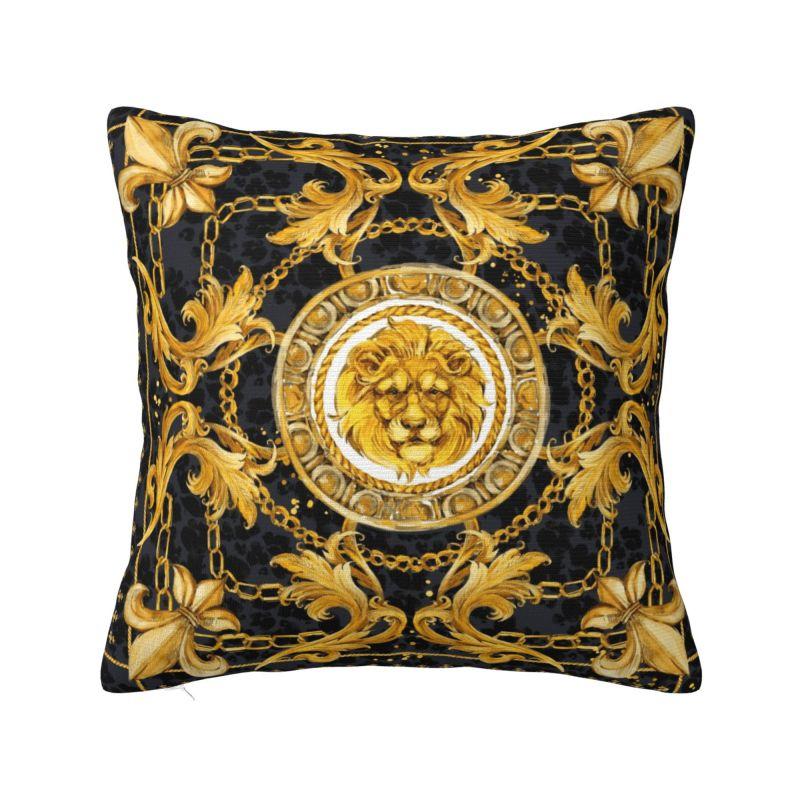 Rococo Kaleidoscopic Floral Cushion Cover 45x45cm European Baroque Art Velvet Nordic Throw Pillow Living Room Decoration