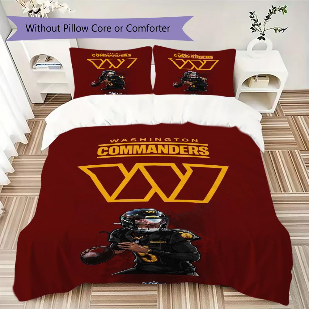 Washington Commanders Pattern Bedding uilt Set uilt Cover Pillowcase Home Decoration Birthday Gift (1*duvet cover + 2*pillowcase without core)