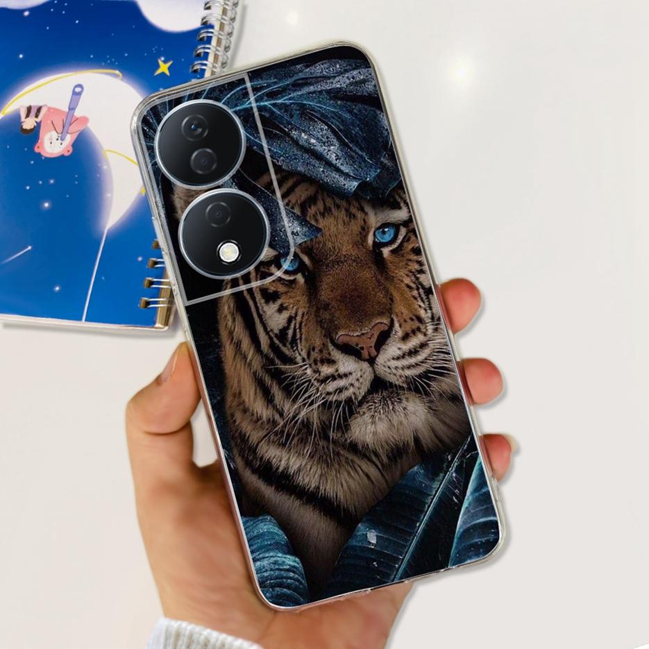 For Honor X7b 5G Case Cute Cat Butterfly Painted Cover Soft Silicone Phone Cases For Honor X7b X 7b HonorX7b Fundas 6.8'' Bumper