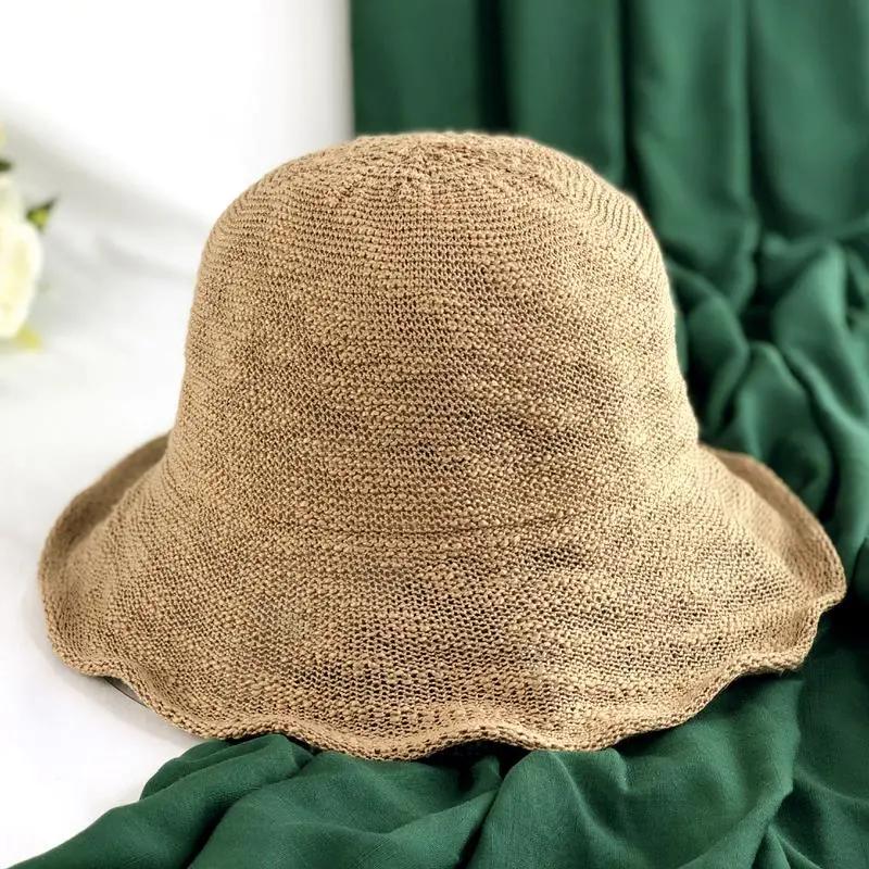 WTEMPO Женские однотонные повседневные универсальные дышащие шляпы от солнца, летние широкополые шляпы для путешествий на открытом воздухе и пляжа