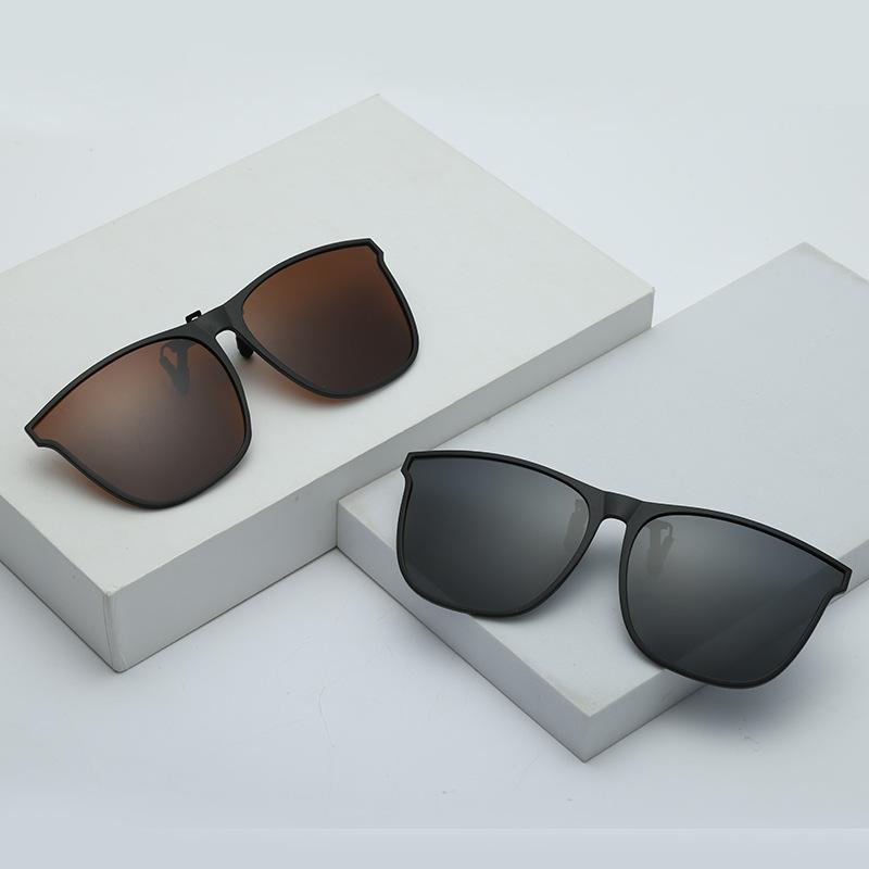 Сверхлегкие контактные поляризованные солнцезащитные очки с зажимами, мужские и женские водители, очки для коррекции близорукости