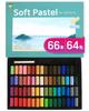 (64 Colors) HASHI Professional Non-Toxic Soft Pastel Set - Chalk Pastel Colors, Soft Short Pastels for Professionals