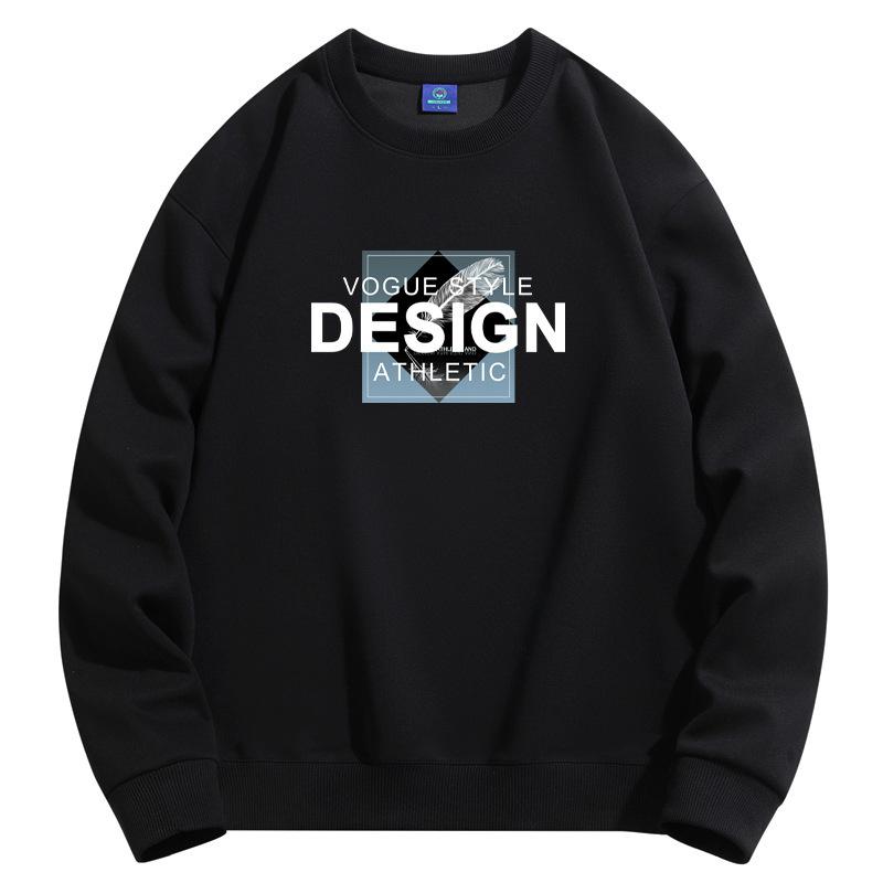 Дизайнерский узор, мужская толстовка с круглым вырезом, модная повседневная толстовка с длинным рукавом, большого размера