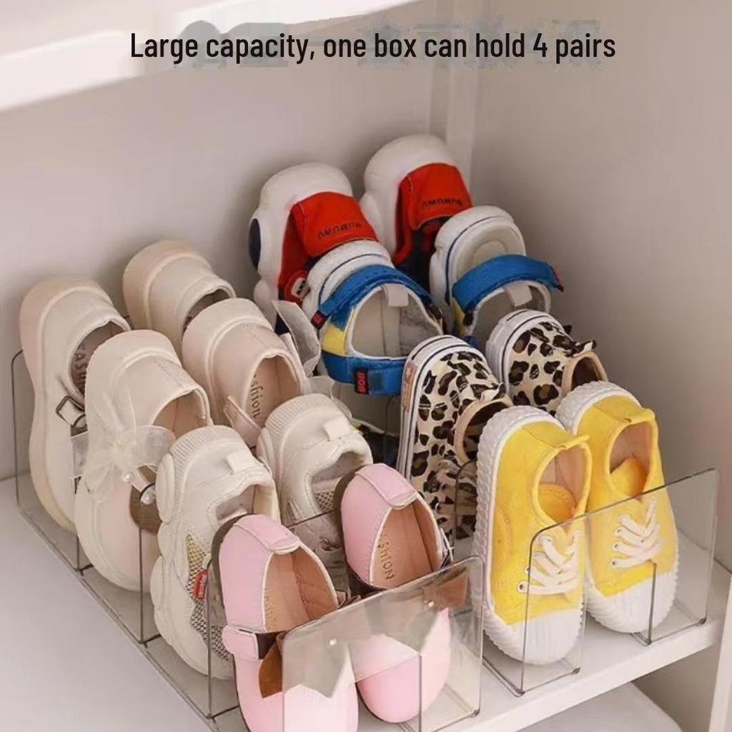 Transparent Acrylic Multi-Layer Shoe and Bag Display Rack for Men’s and Women’s Footwear.