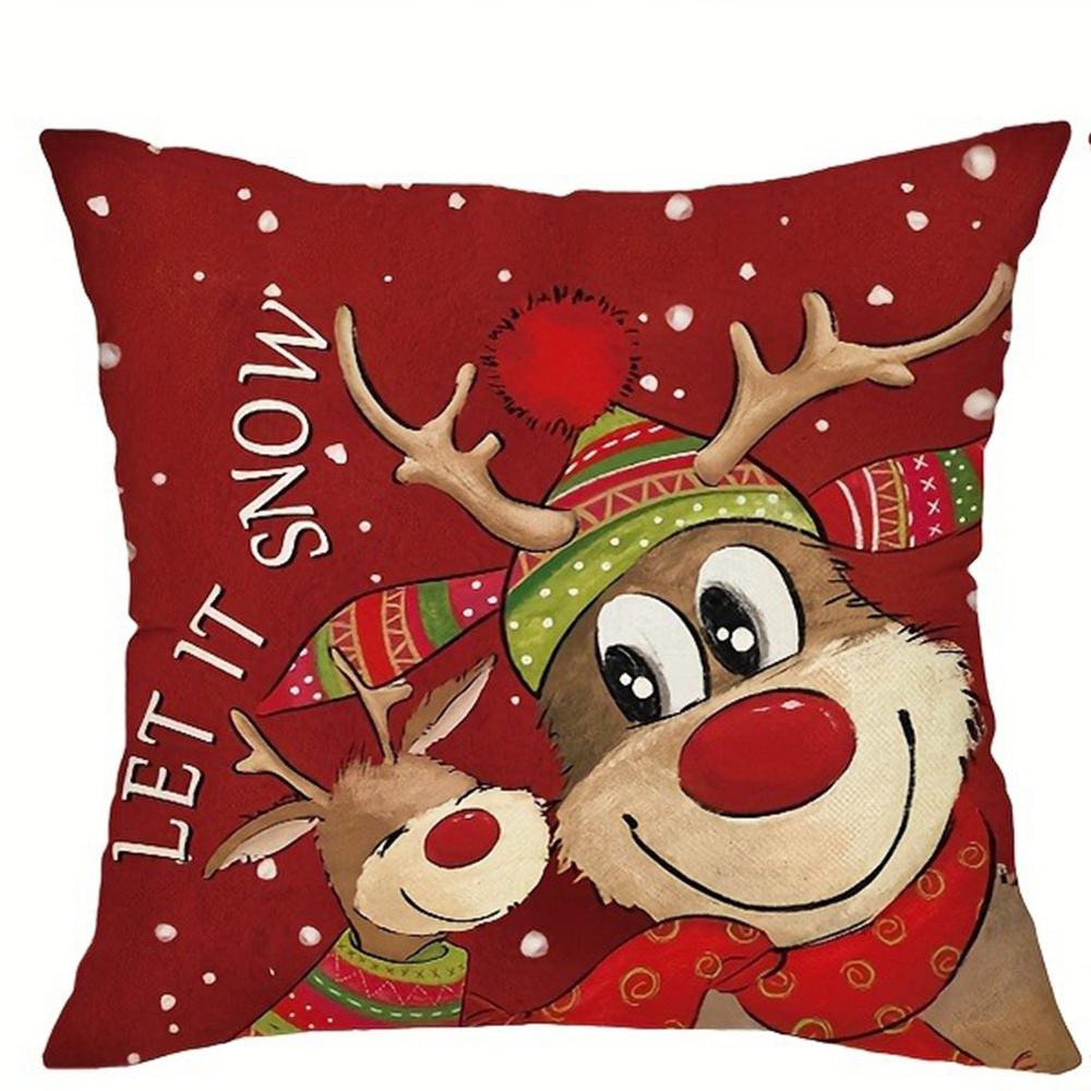 Рождественское украшение наволочка палевый Рождественская елка красная наволочка гостиная диван наволочка для подушки украшение для дома 45x45см