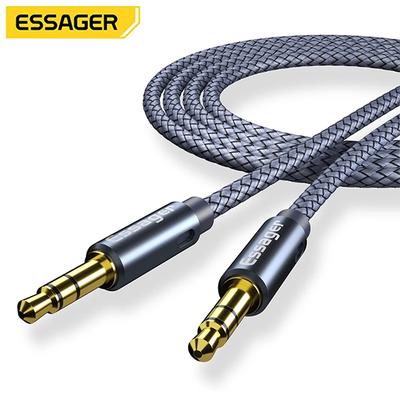Essager Aux-кабель, провод динамика, разъем 3,5 мм, аудиокабель для автомобильного адаптера для наушников, разъем кабеля динамика 3,5 мм для микрофона, MP3, MP4