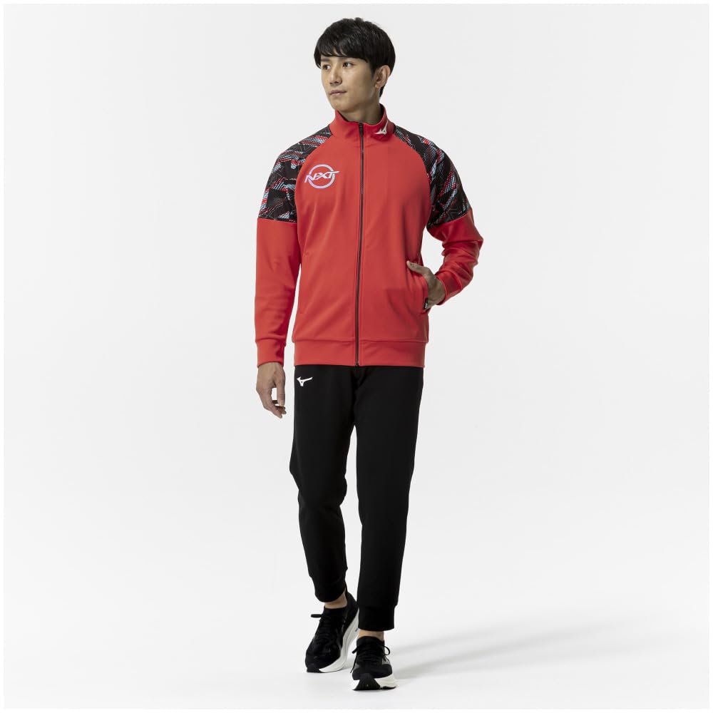 Training Wear Jacket Sweat Absorbent Quick Drying Sports 32JCC210 Poppy Red [Mizuno] Warm-up