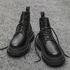Мужские ботинки на толстой подошве 2025 новая утолщенная универсальная высокая обувь в стиле локомотива ботинки-чулки рыцарские ботинки-трубы 56734-J