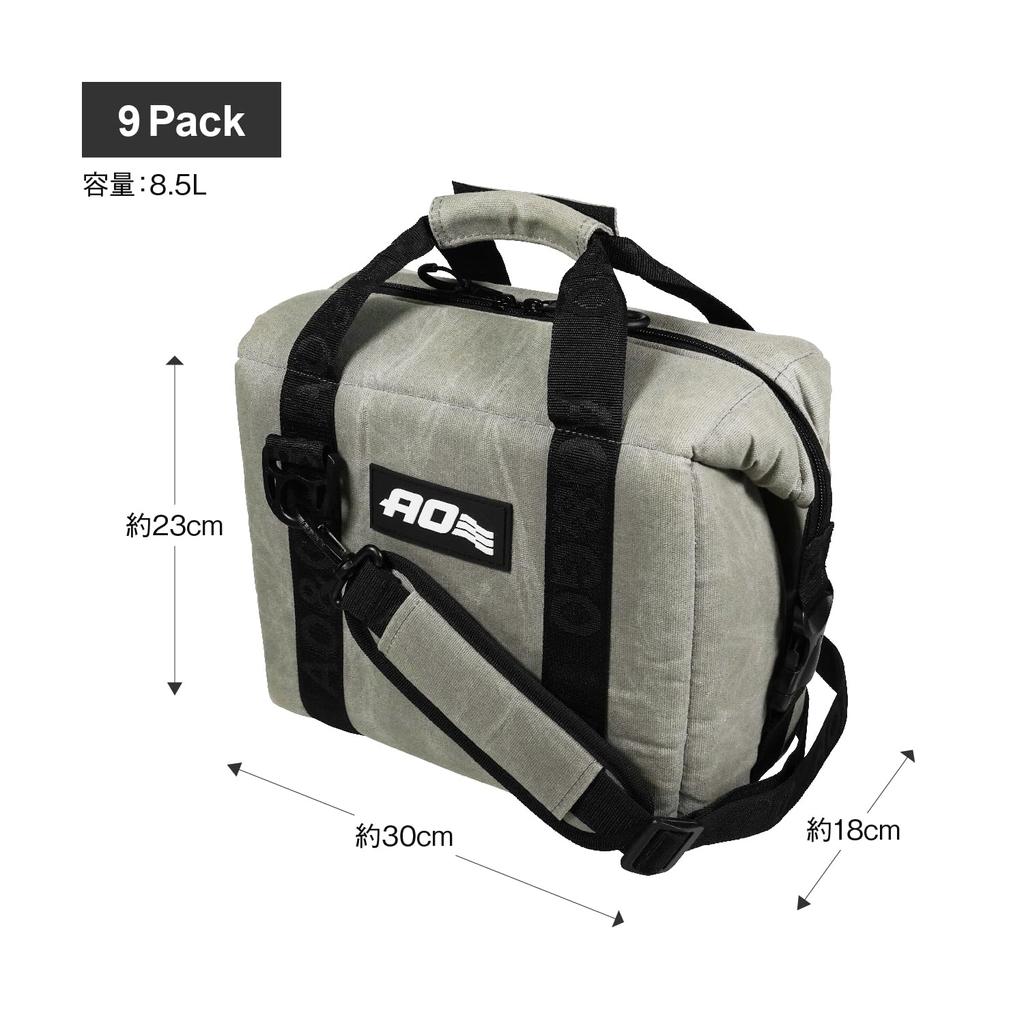 5 лет AO Coolers 9 Pack Вощеный холст мягкий охладитель светло-серый легкий водоотталкивающий холодоизоляционный охладитель сумка-холодильник сумка-холодильник маленькая