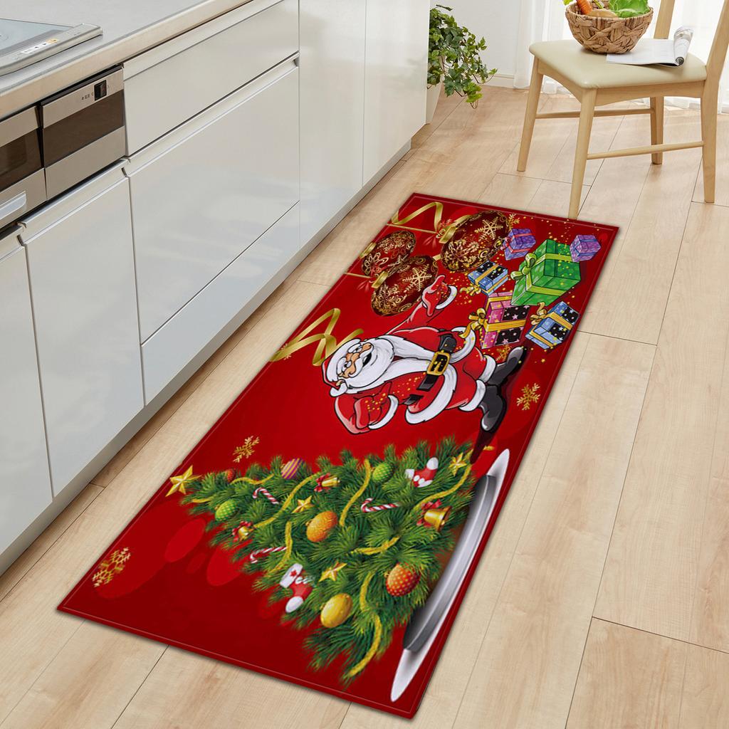 Christmas Kitchen Sand Carpet Doormat Long Floor Mat