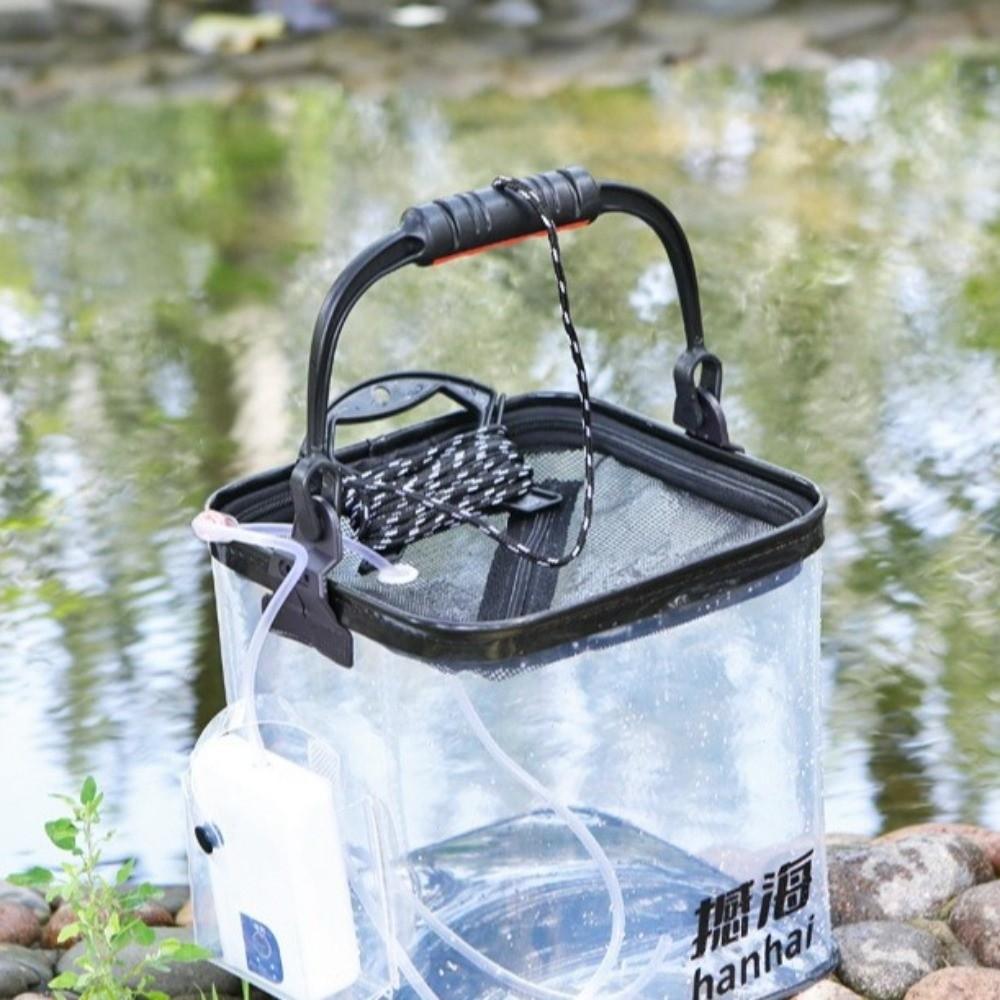 Foldable Live Fish Bucket Thickened EVA Water Pail Fishing Tackle Tool Fishing Accessories